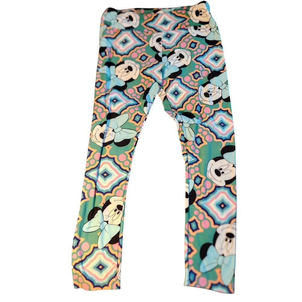 LuLaRoe Leggings Womens Small Minnie Mouse Disney Geometric Print‎ Stretch Pants